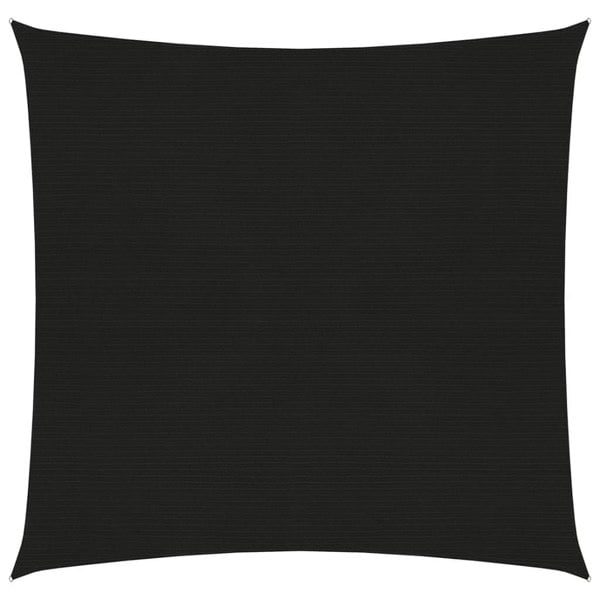 Berkfield Sunshade Sail 160 g/m�__ Black 7x7 m HDPE