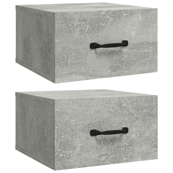 Berkfield Wall-mounted Bedside Cabinets 2 pcs Concrete Grey 35x35x20 cm