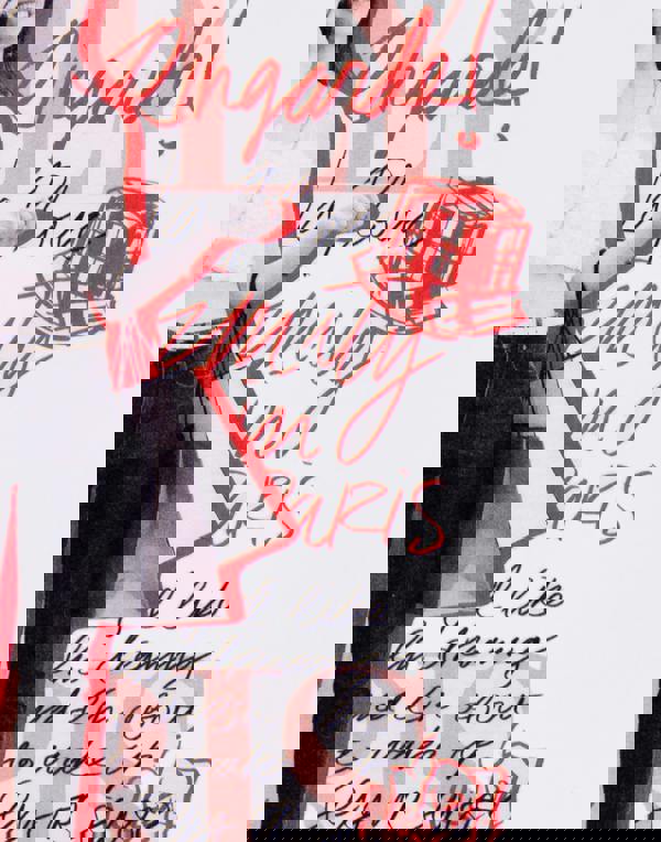 Emily In Paris Womens White Mono Typography Short Sleeved T-Shirt