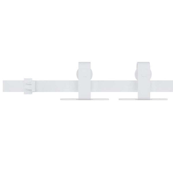 Berkfield Mini Sliding Cabinet Door Kit Carbon Steel White 152 cm