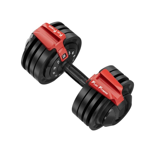 Flex Fitness Quick-Select Adjustable Dumbbell Pair (3-24kg)