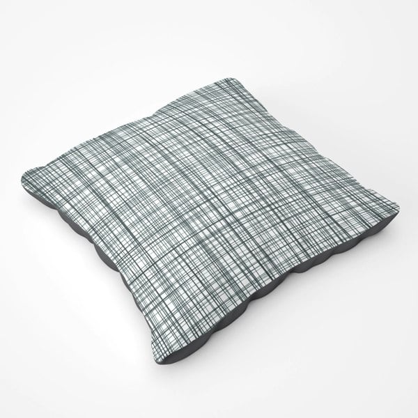 Warren Reed Monochrome Pencil Scribble Floor Cushion