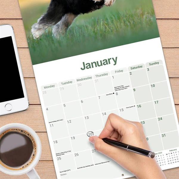 Miniature Schnauzer Calendar 2027, Wall Calendars, Month To View, Dogs, Gift