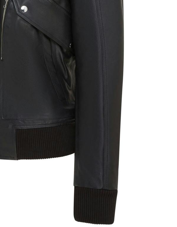 Infinity Leather Mens Black Leather Cowhide Aviator Bomber Jacket  - Akhiok
