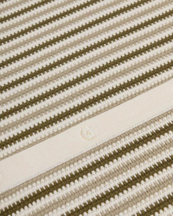 Steel & Jelly Stanmore - Tonal Stripe Knitted Short Sleeve Shirt