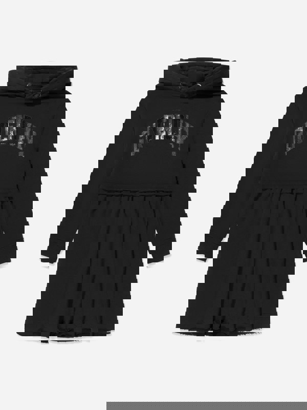 Givenchy Girls Hooded Logo Dress in Black
