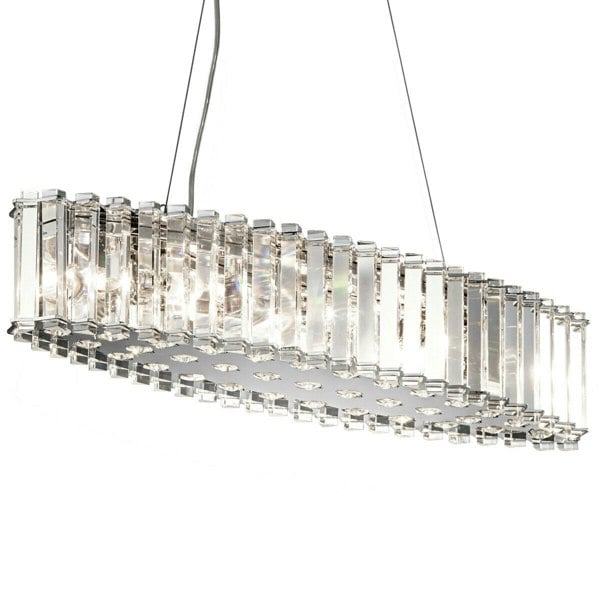 8 Bulb Chandelier Hanging Pendant LIght Chrome LED G9 3.5W Bulb Loops