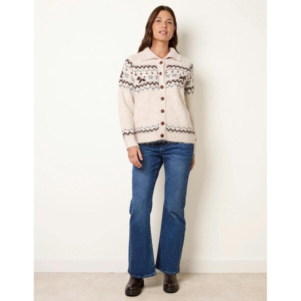 Blue Vanilla Fair Isle Button Up Cardigan