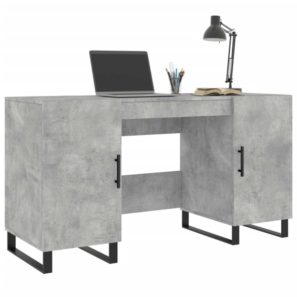 Berkfield Desk Concrete Grey 140x50x75 cm Engineered Wood