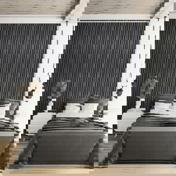 Monstershop Acoustic Slat Wall Panel – Anthracite Grey