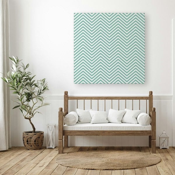 Warren Reed Geometric Chevron Pattern Canvas