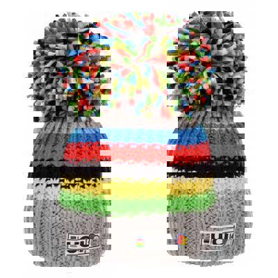 Big Bobble Hats UCI Grey Rainbow Stripes