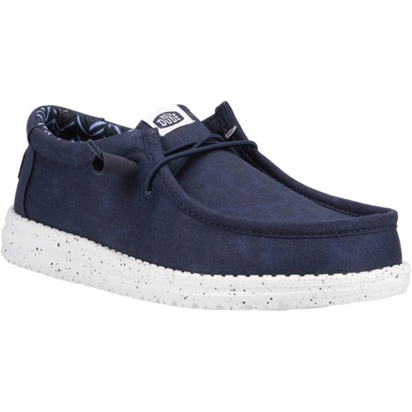 HEYDUDE Men's Wally Canvas Shoe in Navy