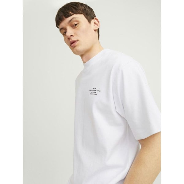 Jack & Jones Chad Branding Cotton Men's T-Shirt - White