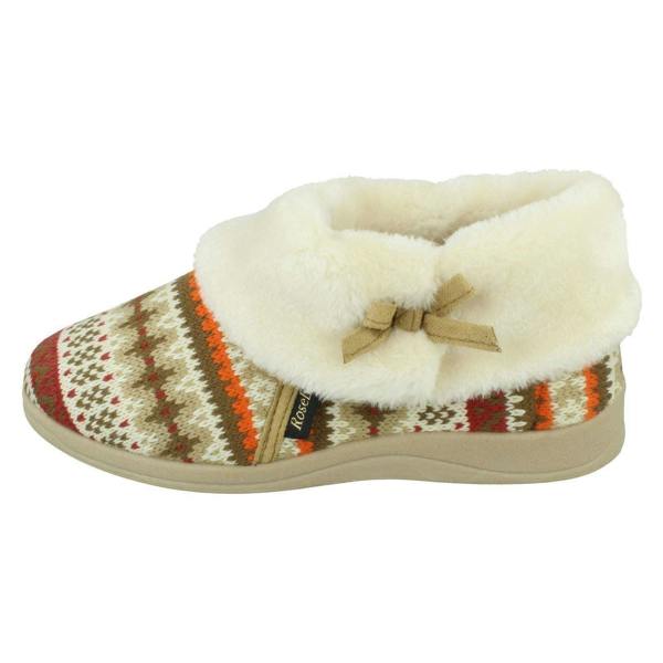 Rose Bank Ladies Rose Bank Memory Foam Aztec Print Bootee Slippers Emily
