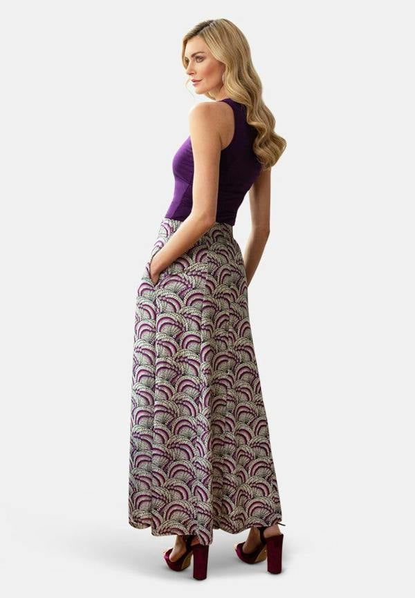 HotSquash Flowing Pleated Maxi Skirt