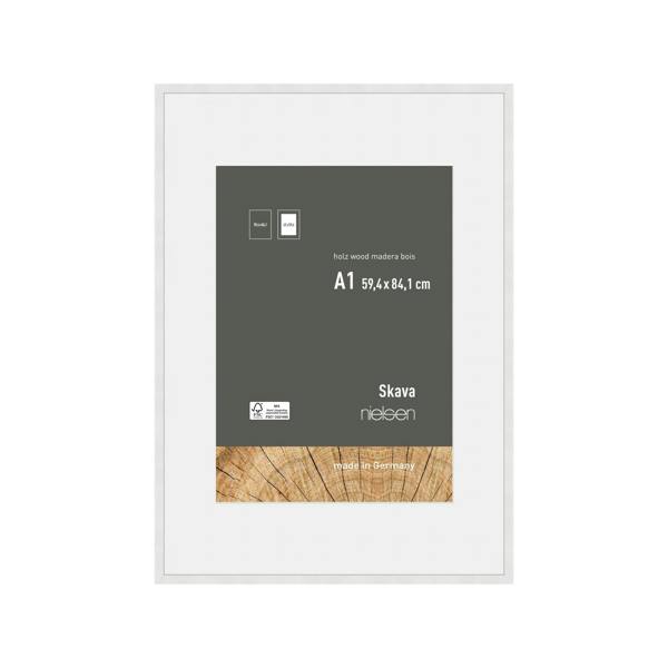nielsen Skava Oak Wooden Picture Frame with White Mount