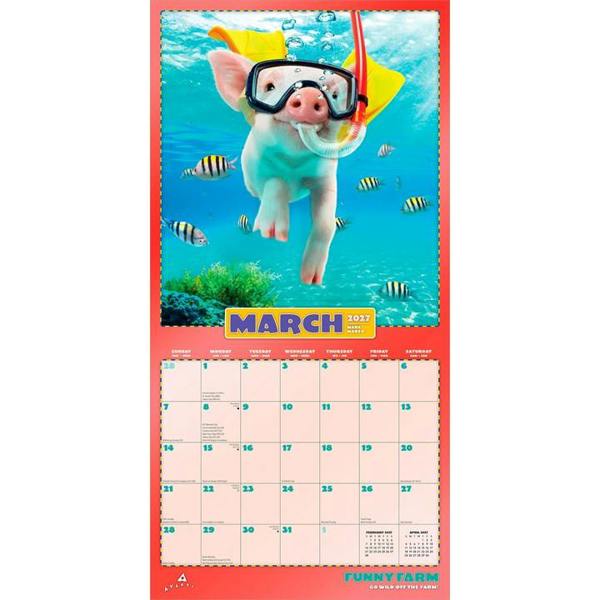 Funny Farm Calendar 2027, Wall Calendars, Month To View, Animals, Gift