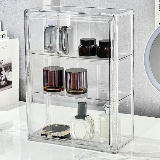 Havendro 3 Tier Acrylic Display Case Dustproof Box Perspex Clear Toy Collectibles Model
