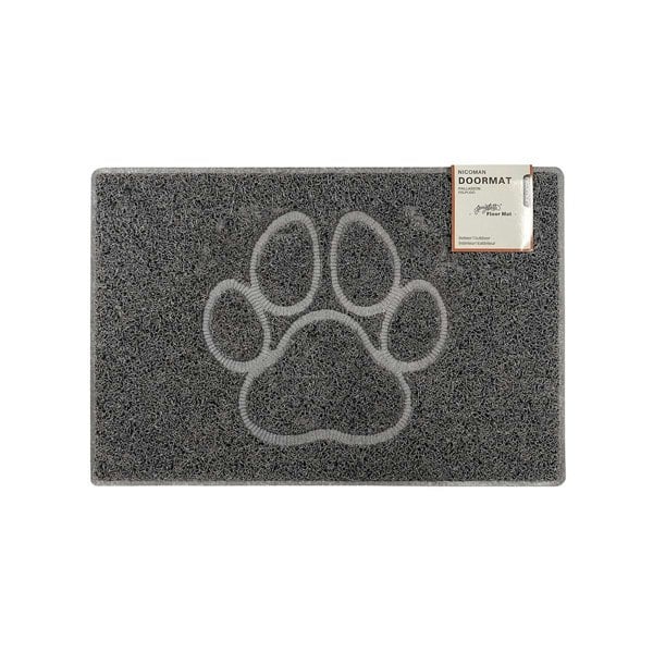 Oseasons Paw Small Embossed Doormat in Grey