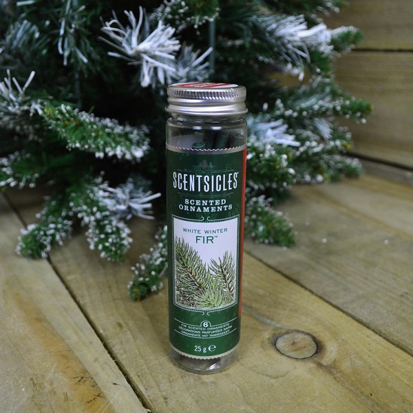 Samuel Alexander 6 Scentsicles Scented Hanging Ornaments Sticks - White Winter Fir