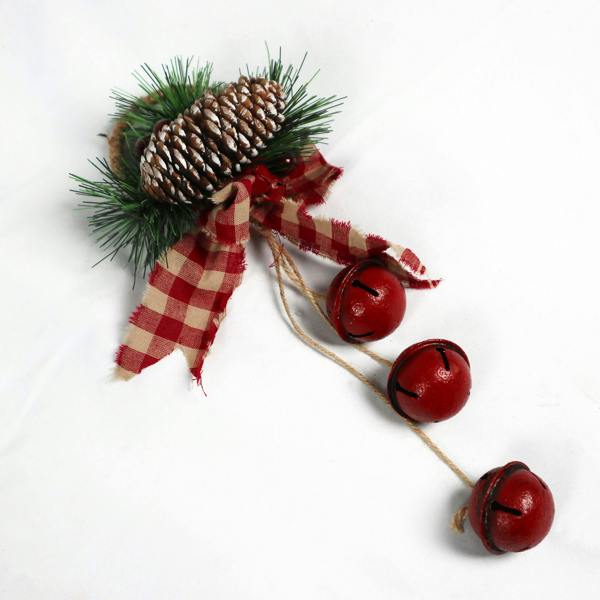 27 cm Red Christmas Hanging Decoration with Bells, Pinecones and Berries for Indoor Seasonal Styling image 6