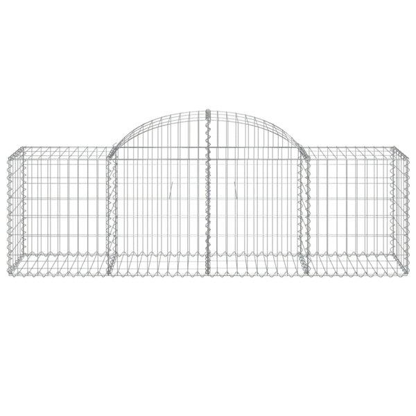 Berkfield Arched Gabion Baskets 3 pcs 200x50x60/80 cm Galvanised Iron