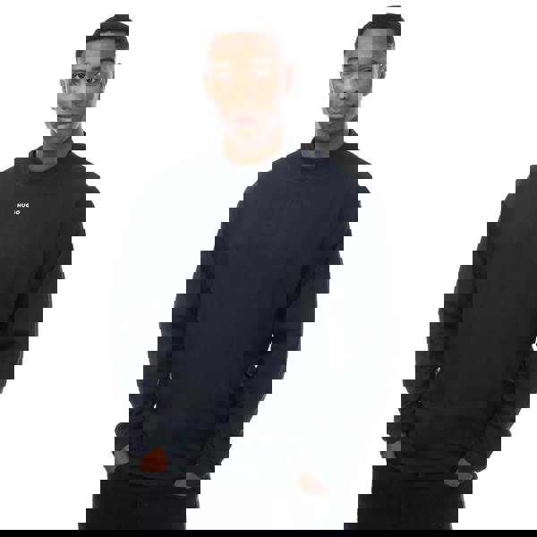 Hugo Boss Mens Logo Printed Relaxed Fit T-Shirt - Dark Blue - 