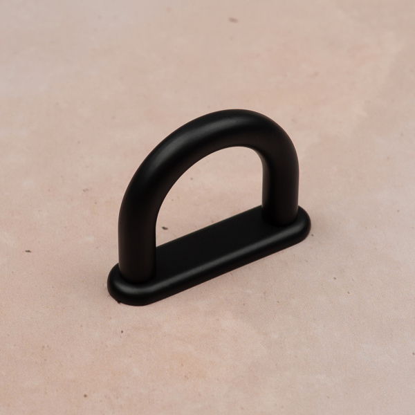 Handle & Home Matt Black Loop Cabinet Handles with Backplate