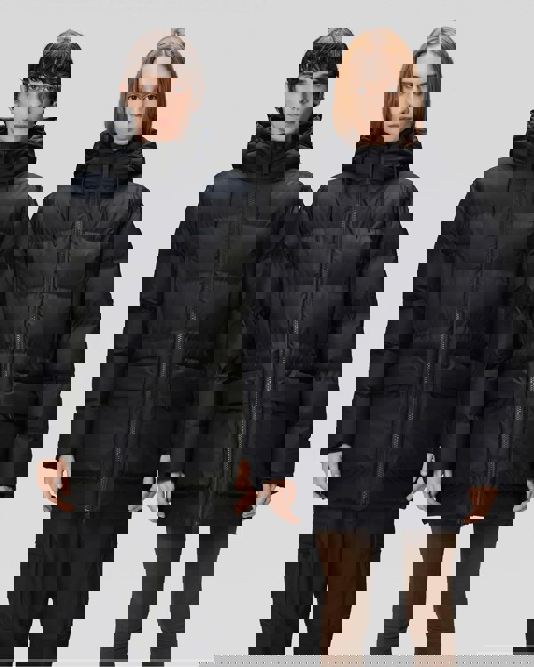 Rains Alta Long Puffer Cargo Jacket - 01 Black