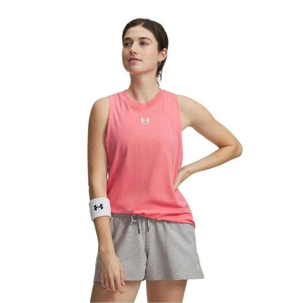 Under Armour Womens/Ladies Rival Racerback Tank Top - Pink/White - 