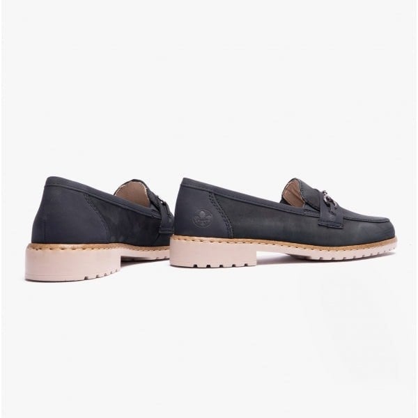 Rieker Womens Loafers Shoes - Blue (51860-14)