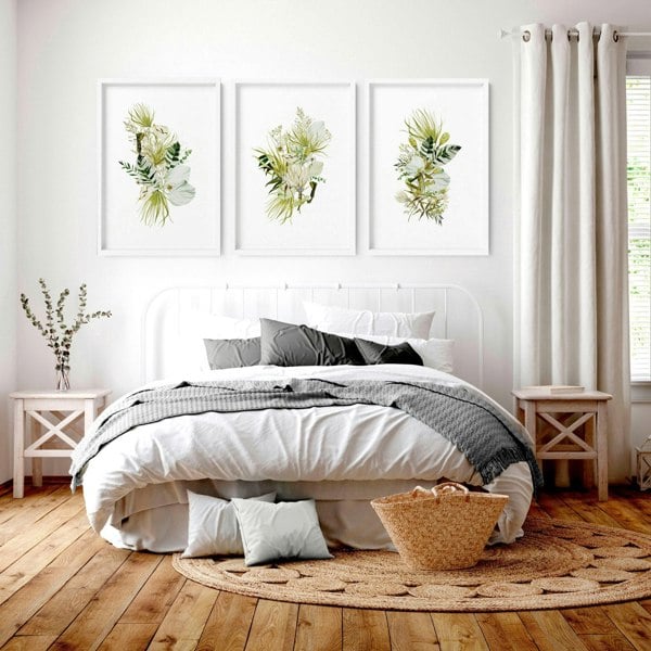 Farmhouse decor bedroom | set of 3 wall art prints