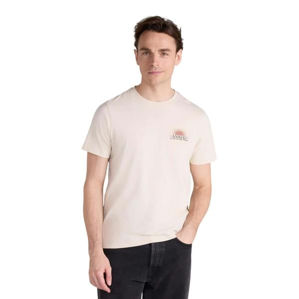 Mountain Warehouse Mens Sunrise Back Print T-Shirt - Dark Beige - 