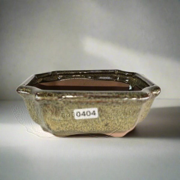 Yorkshire Bonsai 13cm Glazed Bonsai Pot | Rectangle | 13cm x 10cm x 5cm | Green