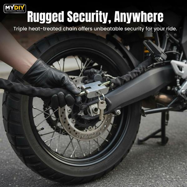 MY DIY PROFESSIONAL PRODUCTS Bike Chain Lock 1.8M Heavy Duty High Security Stainless Steel Anti Theft Lock for Bicycles, Motorbikes, Scooters 3 Keys