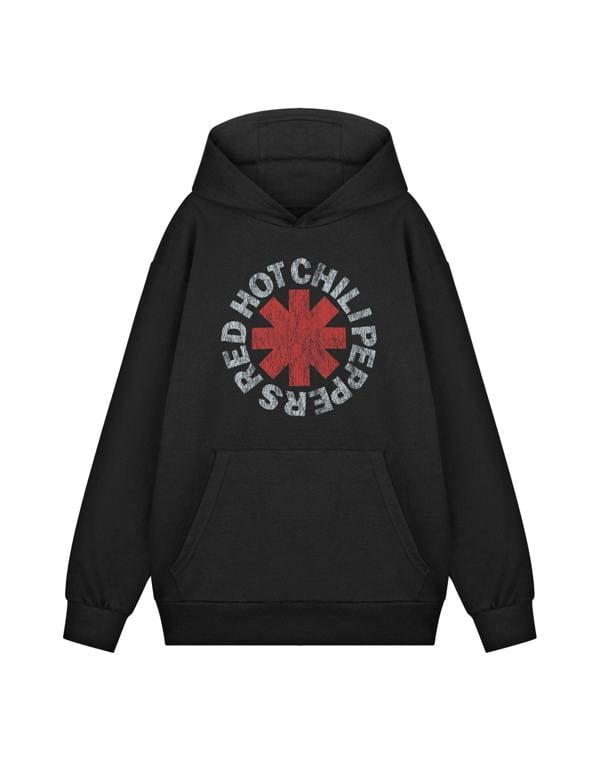 Red Hot Chili Peppers Unisex Black Logo Hoodie Hoodie