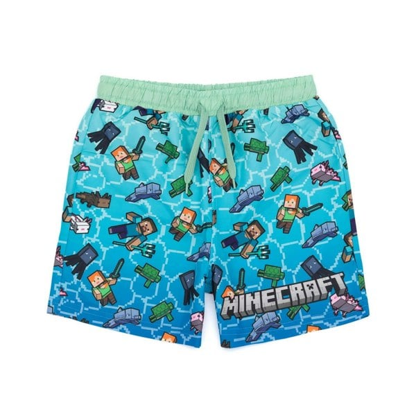 Minecraft Boys Swim Shorts - Blue