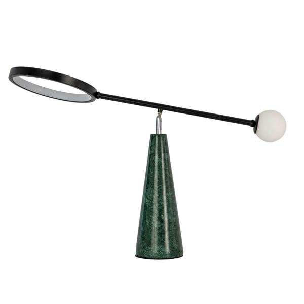 Angel Cerdá Table lamp in black steel and porcelain marble 8093
