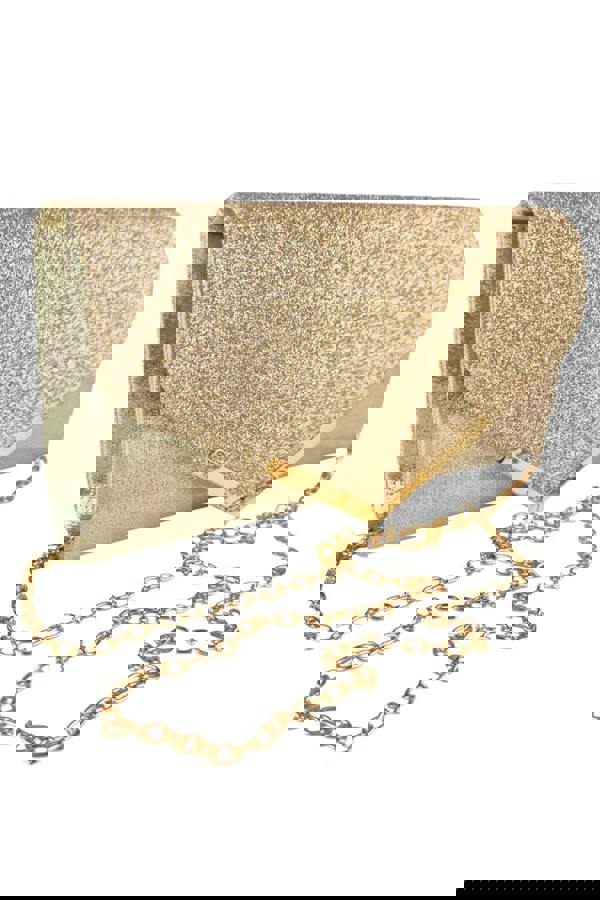 Paulo Due Envelope Glitter Tube Clutch Bag