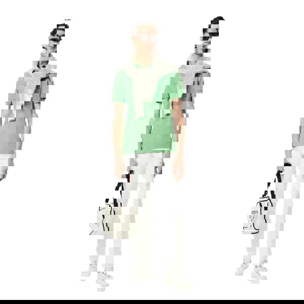 Lacoste Mens Pique Stretch Regular Polo Shirt - Green - 