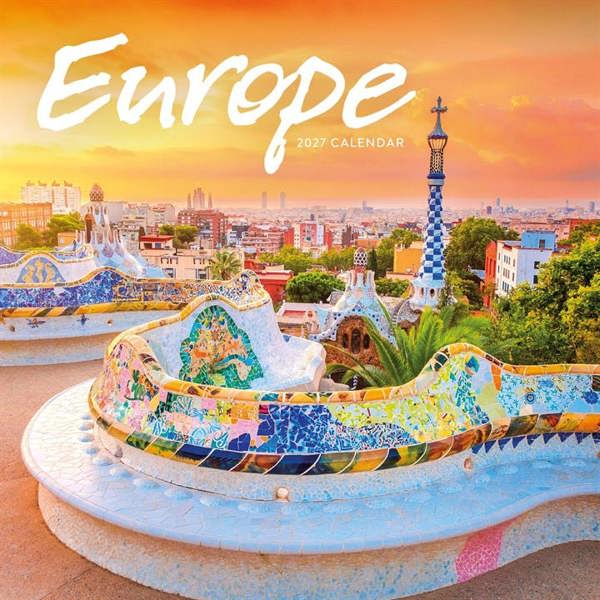 Europe Calendar 2027, Wall Calendars, Month To View, Travel, Gift