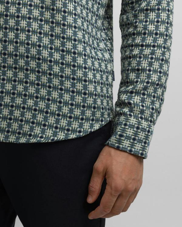Steel & Jelly Poynton - Abstract Check Long Sleeve Shirt