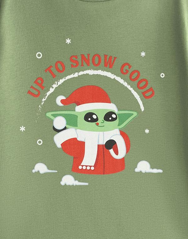 Star Wars The Mandalorian Unisex Kids Green Up to Snow Good Short Sleeved T-Shirt