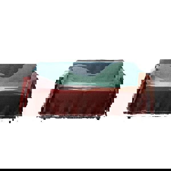 Anyhouz Anycozy Throw Blanket Faux Cashmere Sofa Cover Abstract Rainbow Wave Pattern Tassel Soft Picnic Camping Mat 180*230cm