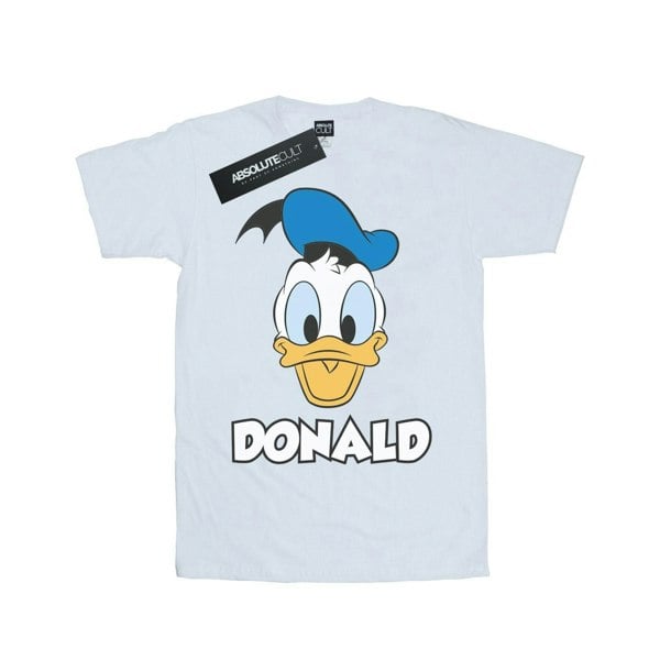 Disney Womens/Ladies Donald Duck Face Cotton T-Shirt - White