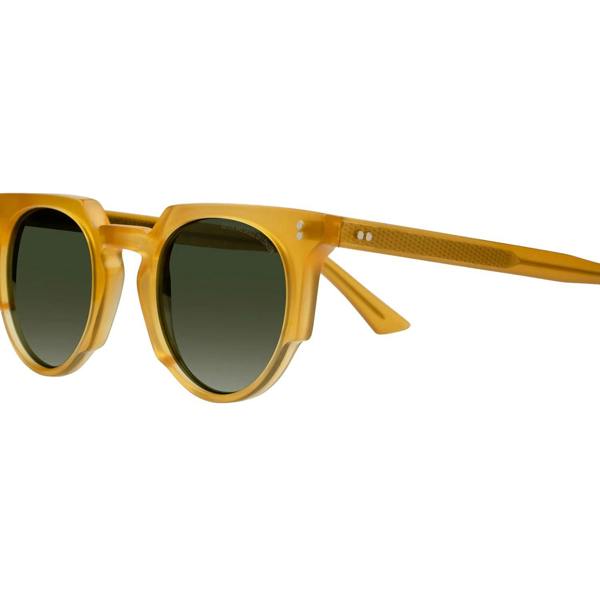 Cutler & Gross 1383 round sunglasses in a honey tone frame