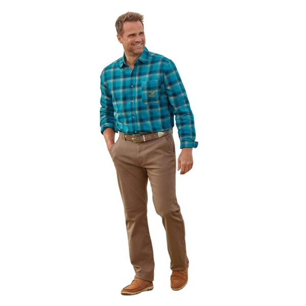 Atlas For Men Mens Checked Flannel Shirt - Blue