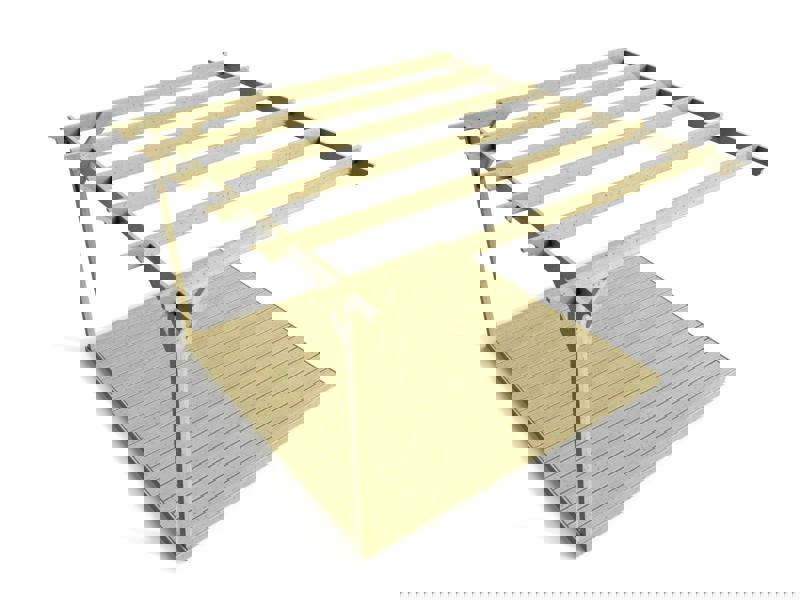 Arbor Garden Solutions Wall Mounted Pergola and Decking Kit Champion Design