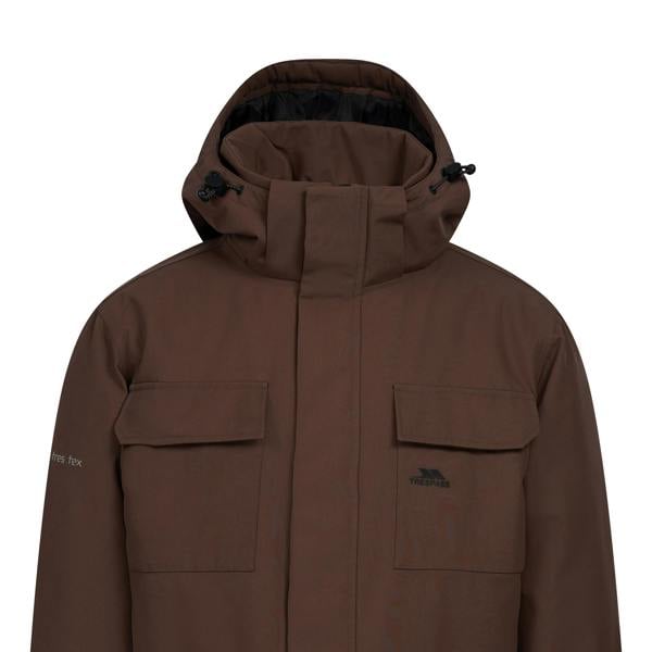 Trespass Mens Skerry Waterproof Jacket - Dark Brown - 